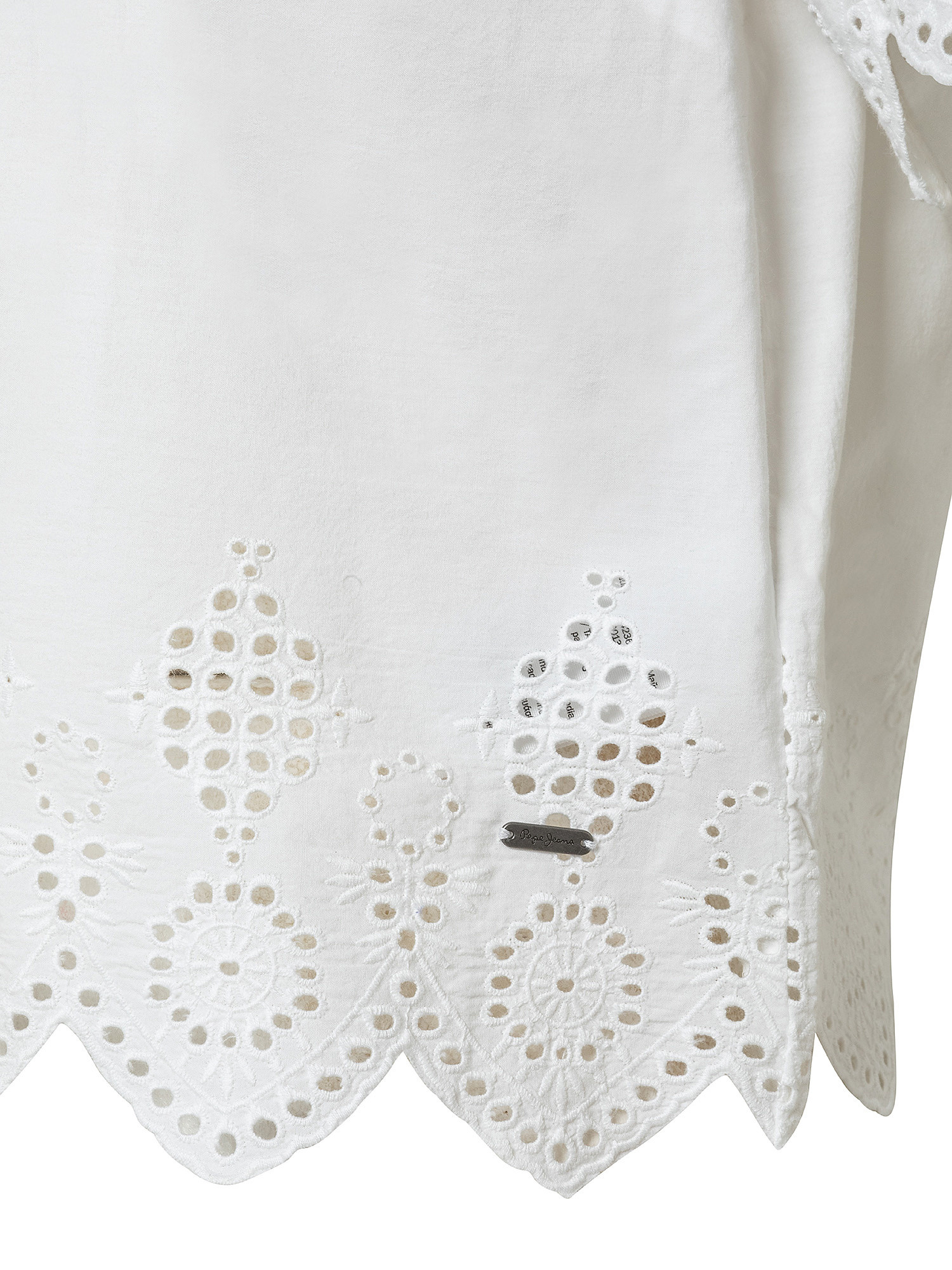 Camicia con dettaglio traforato laura, Bianco, large image number 2