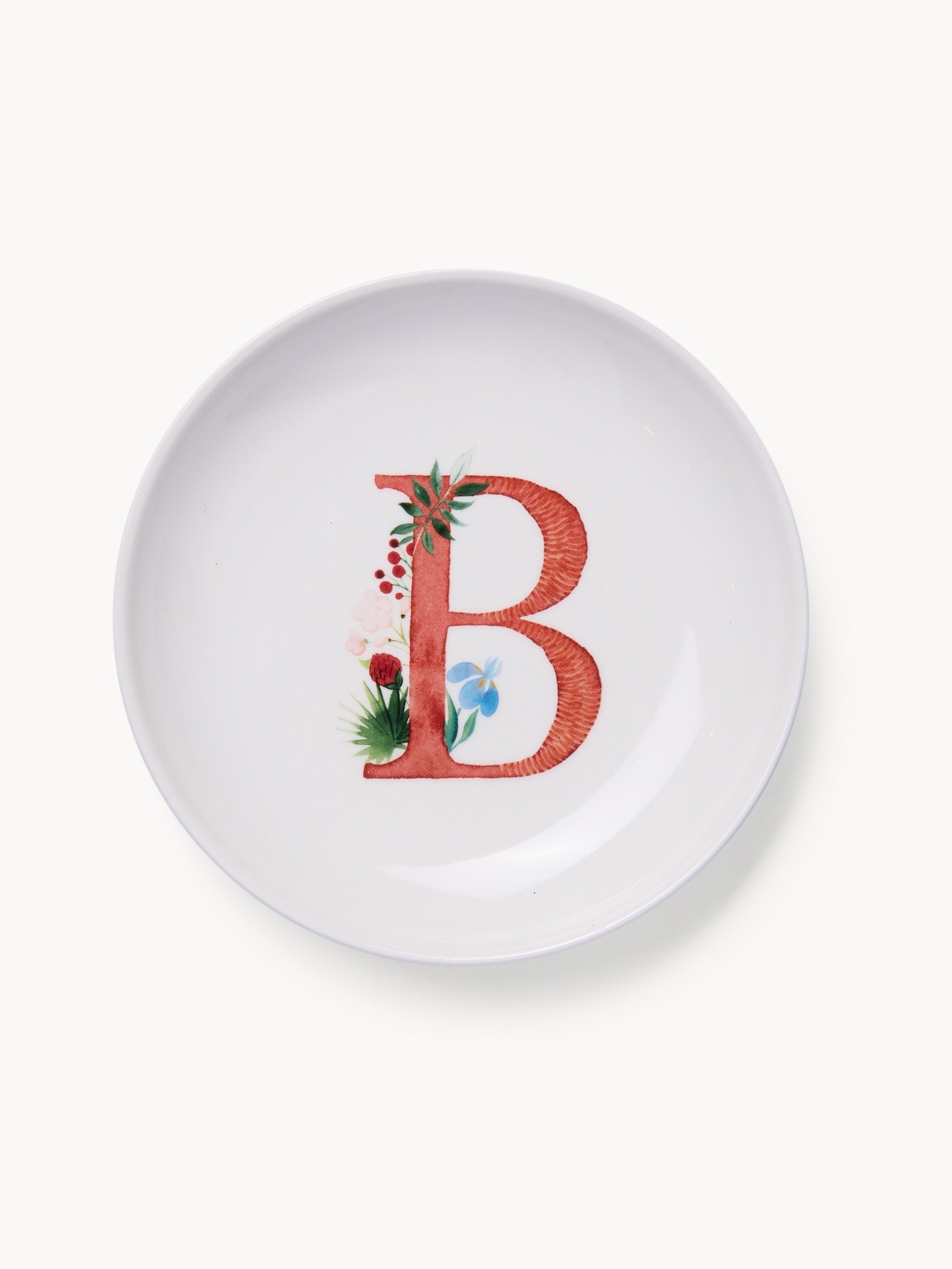 Piattino pane in new bone china lettera B, Bianco 1, large image number 1