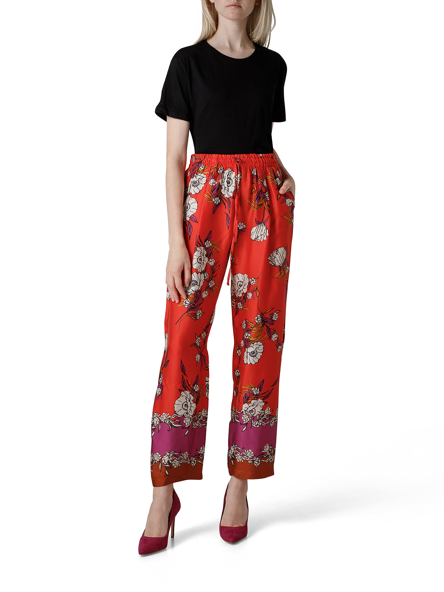 Trousers with print, Red, large image number 2