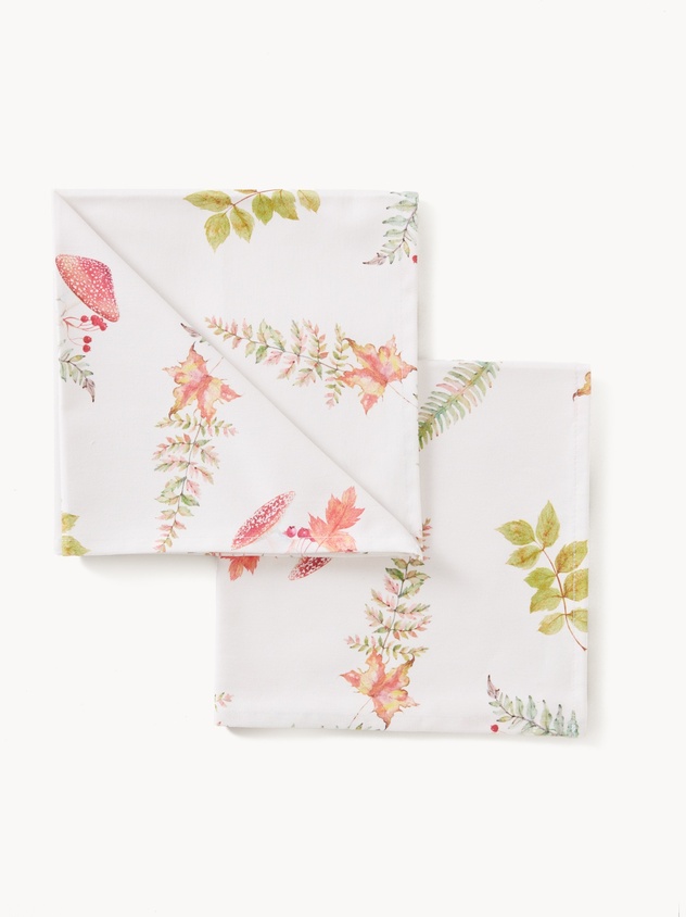 Set of 2 cotton twill napkins by Tessiture Randi