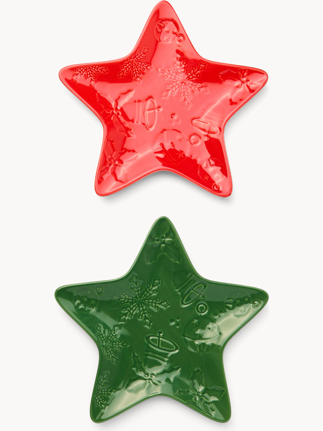 Star-shaped porcelain saucer