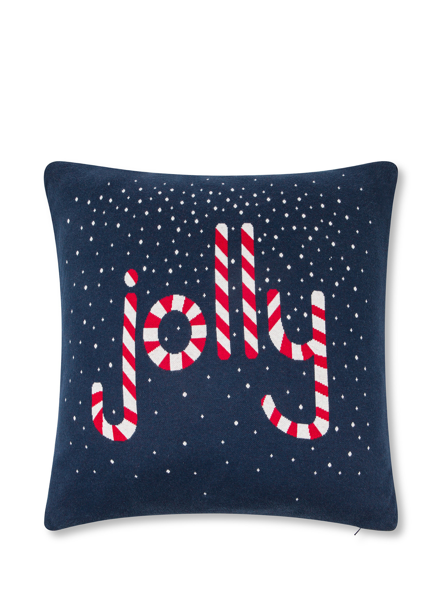Cuscino maglia jacquard 45x45cm, Blu, large image number 0