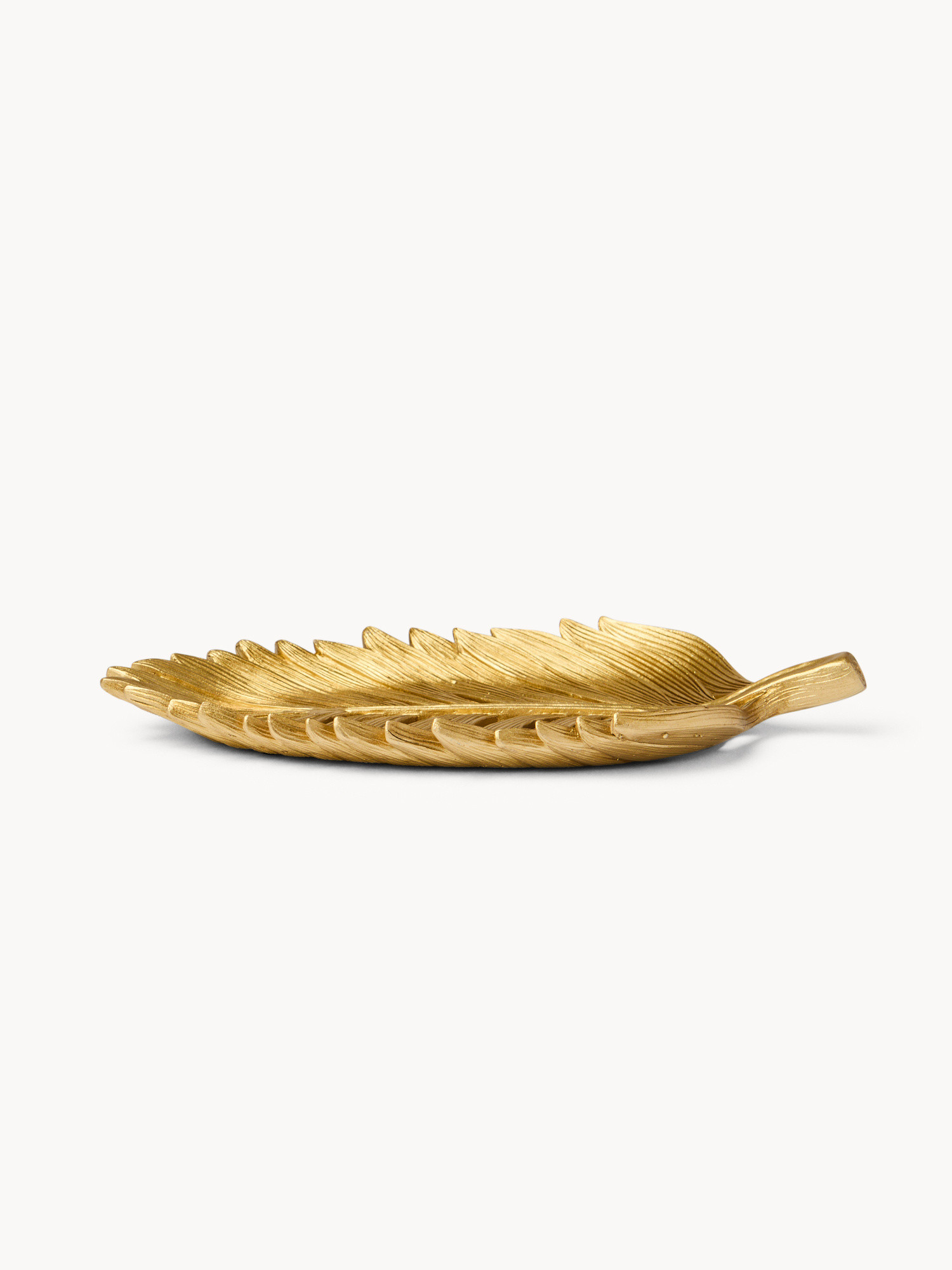 Decorative Leaf Tray, Gold, large image number 0