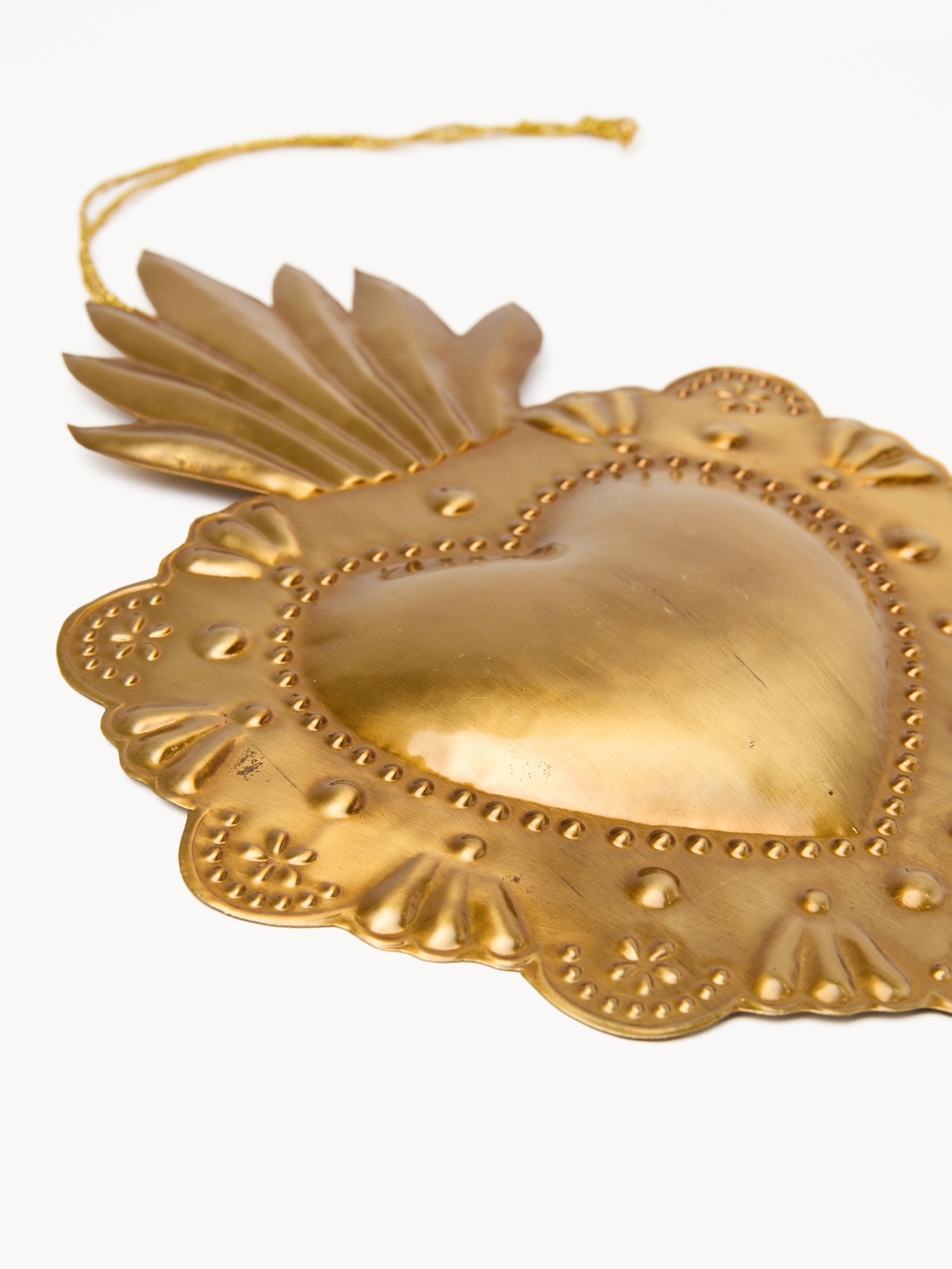 Cuore sacro in ottone, Oro, large image number 1