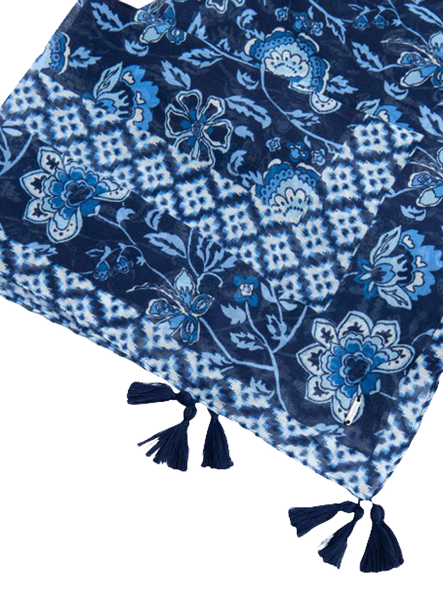 April  tassel detail foulard, Blue, large image number 2