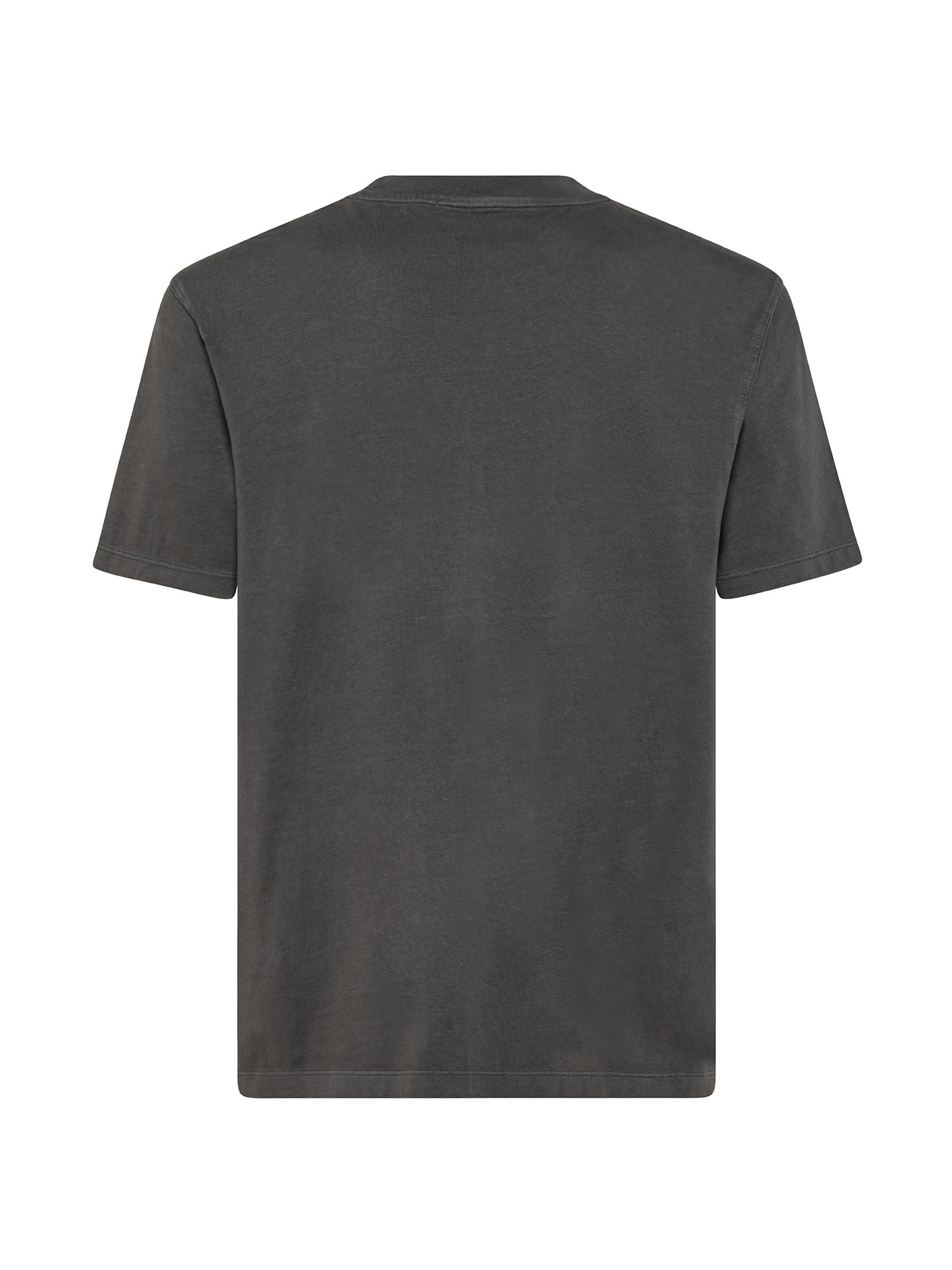 T-shirt con logo in cotone, Grigio, large image number 1