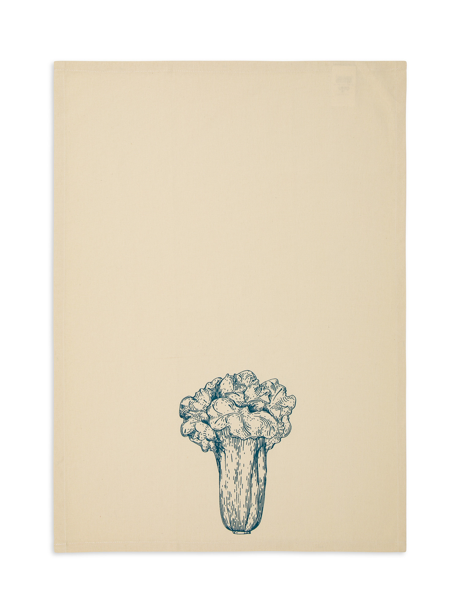 Set 3 strofinacci cotone tinto filo stampa verdure, Beige, large image number 6