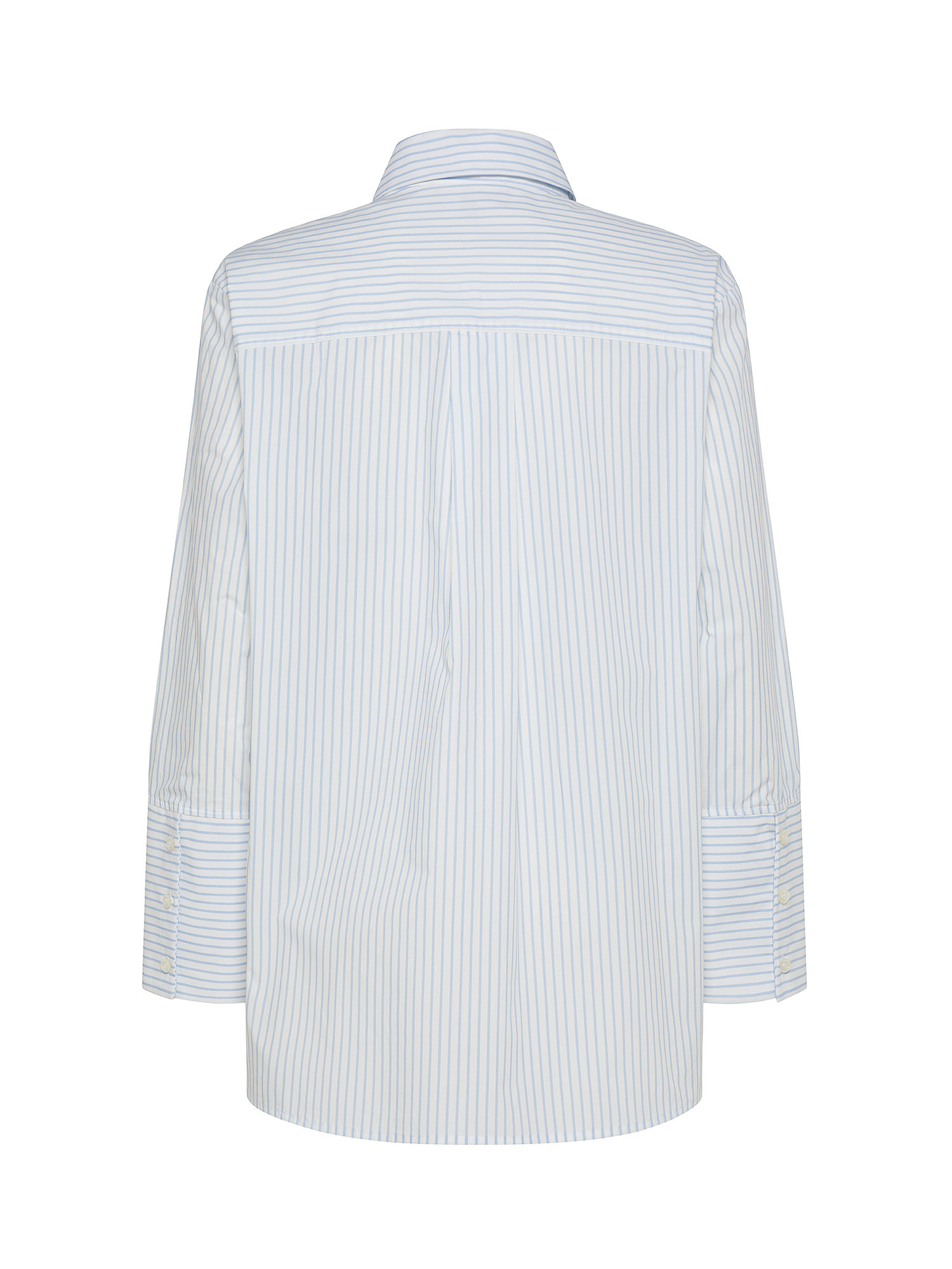 Emporio Armani - Camicia a righe in cotone, Bianco, large image number 1