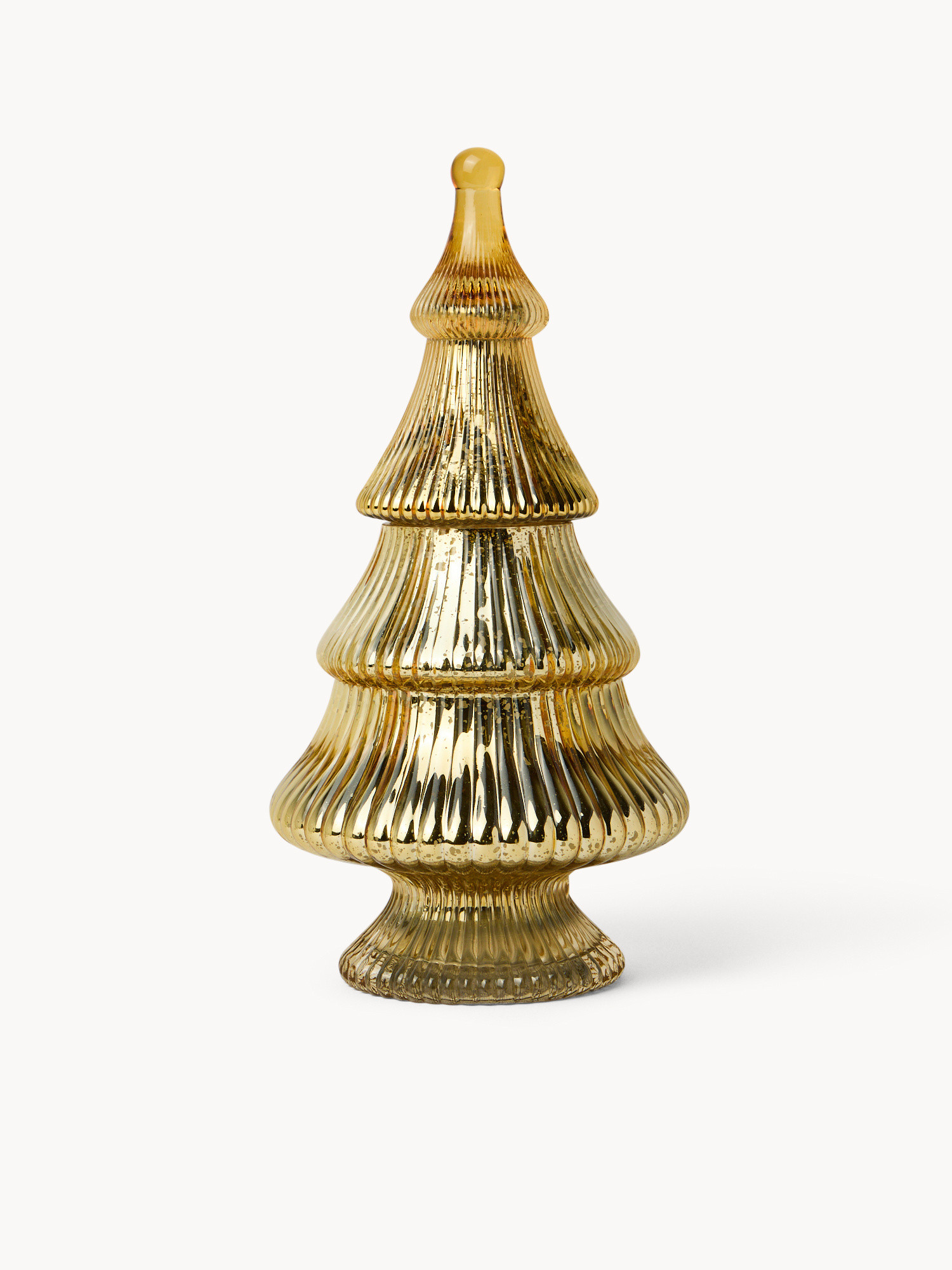 Electroplated glass dessert tree, Gold, large image number 0