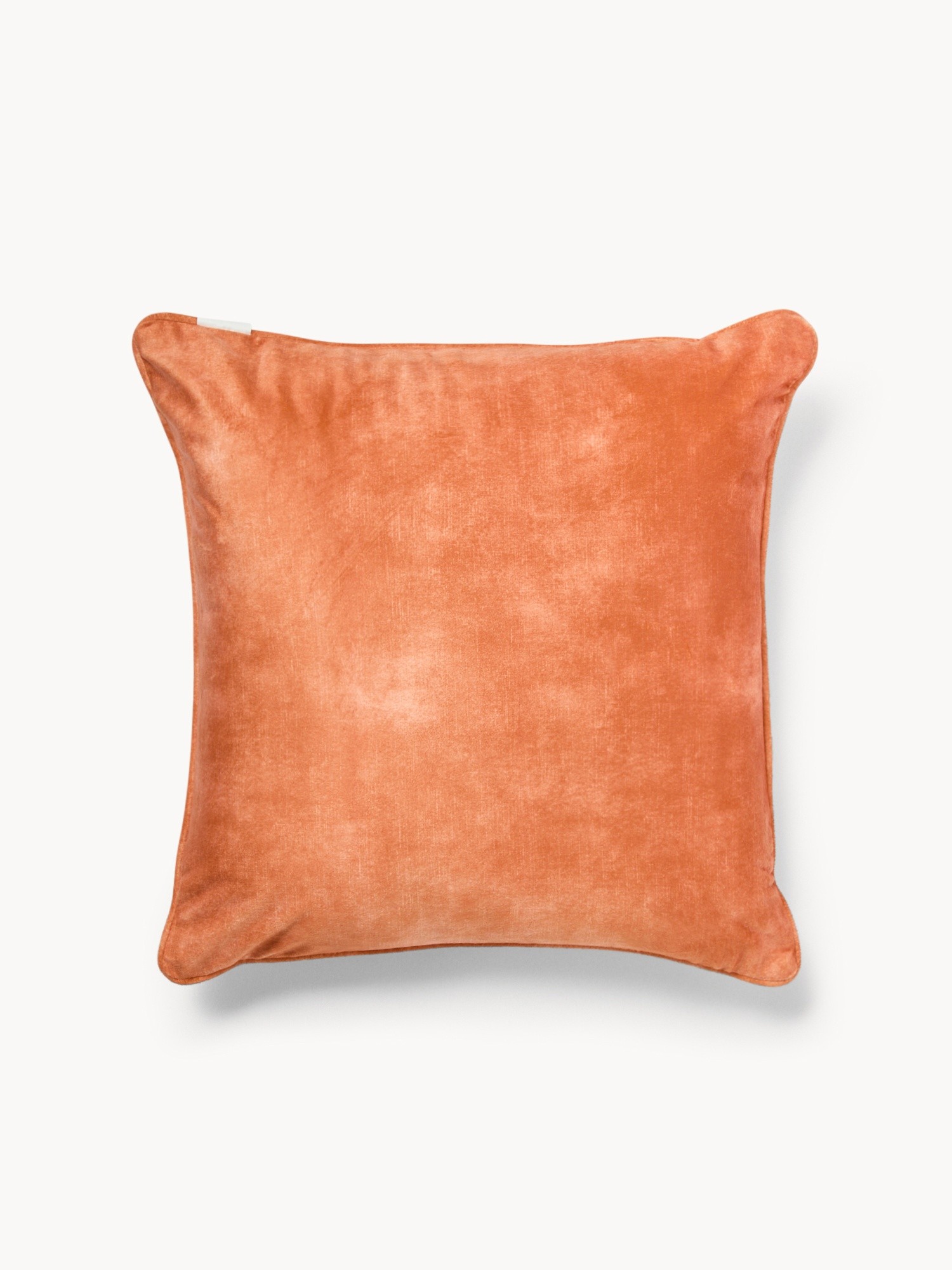 Geometric Pattern Velvet Cushion 45x45cm  - Discounted Price, Orange, large image number 1