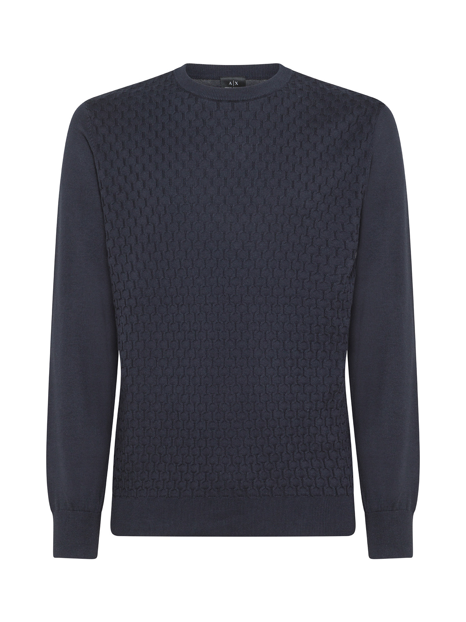 Armani Exchange - Cotton crew neck sweatshirt, Dark Blue, large image number 0