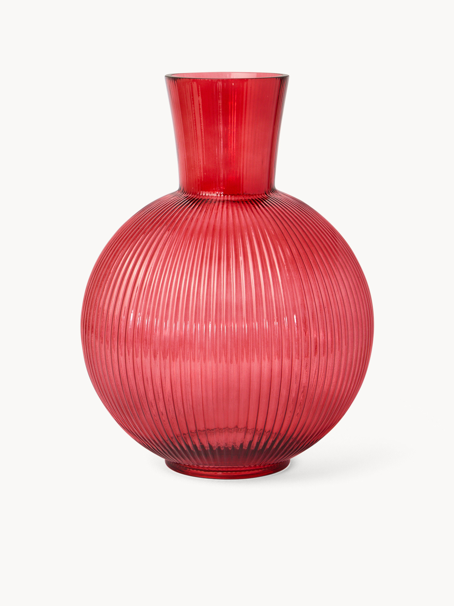 Vaso in vetro, Rosso, large image number 0