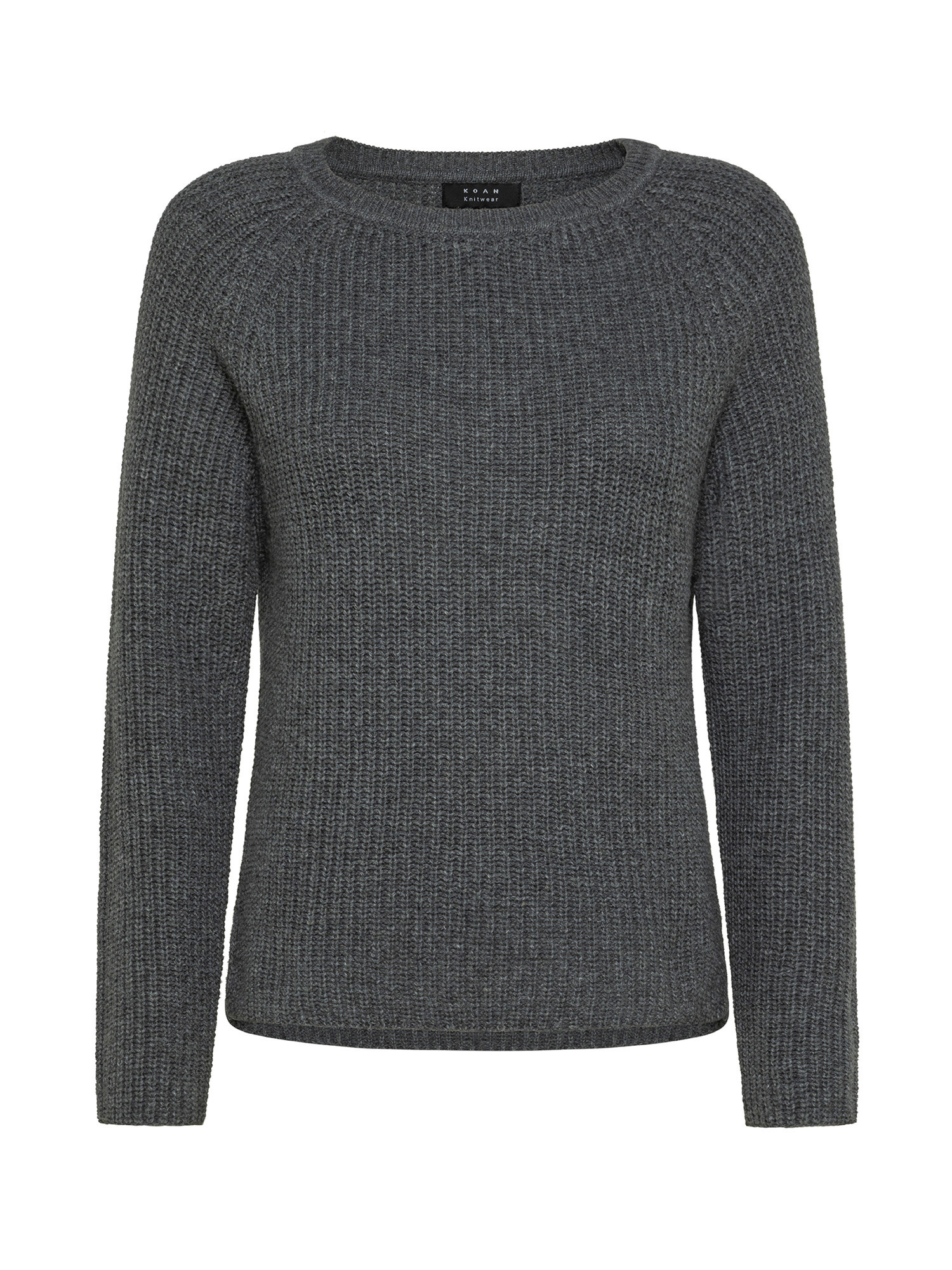 Koan - Ribbed pullover with boat neckline, Grey, large image number 0