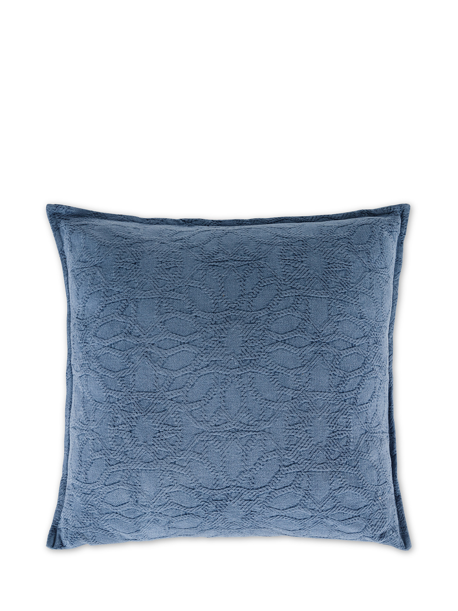 Cusicno tessuto lavato 45x45cm, Blu, large image number 0