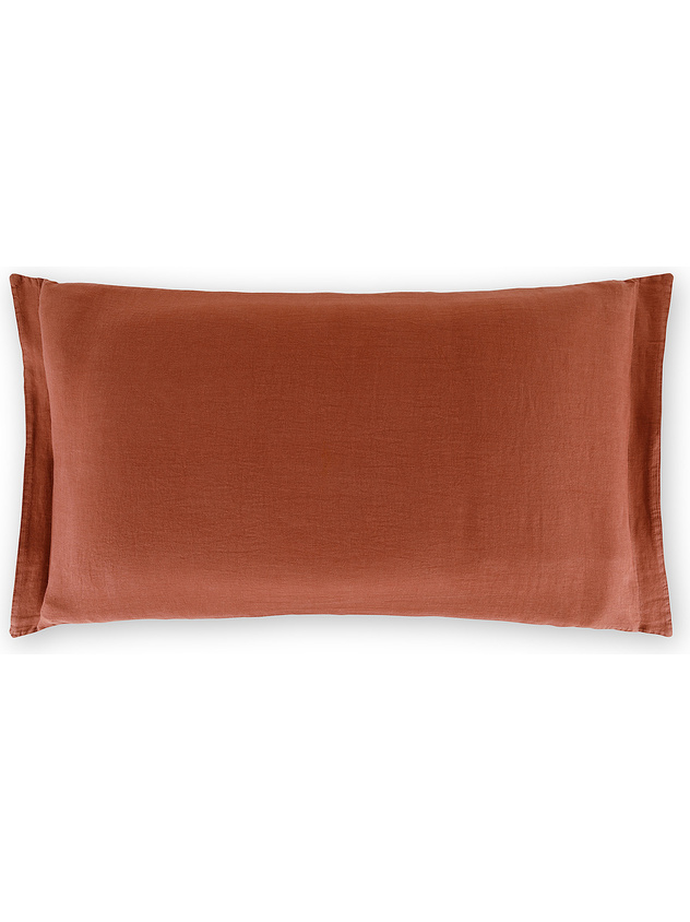 Zefiro plain color linen and cotton pillowcase