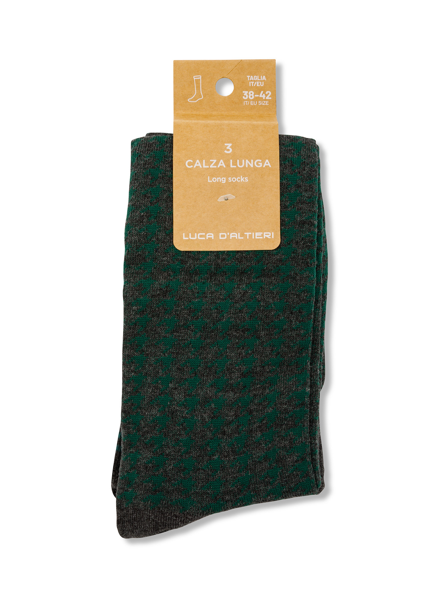 Luca D'Altieri - Set of 3 patterned long socks, Grey, large image number 0