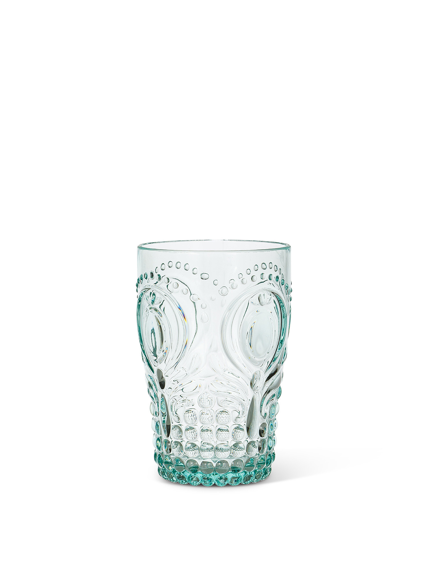Bicchiere plastica decorata, Grigio, large image number 0