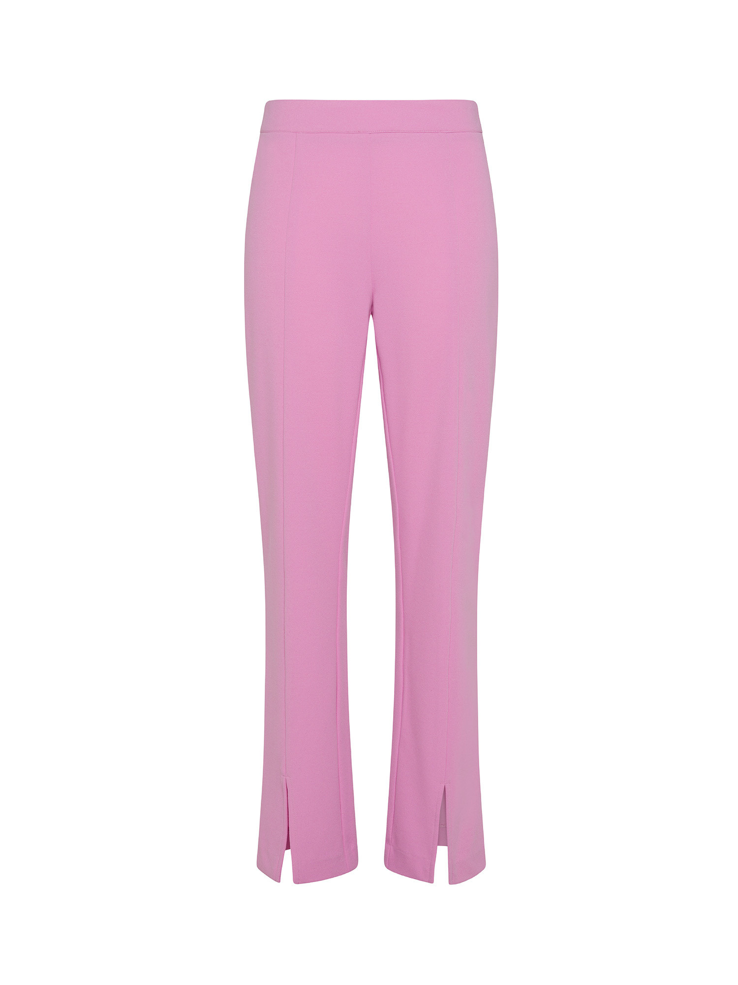 Koan - Crepe trousers with slits, Pink, large image number 0