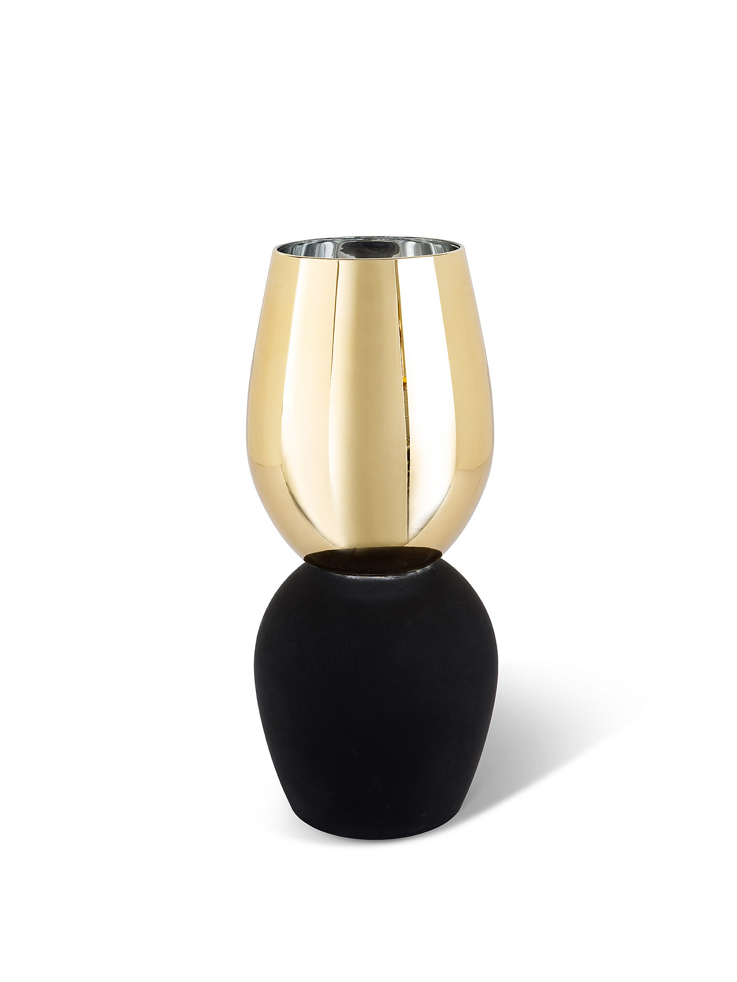 Colored paste glass vase, Gold, large image number 0