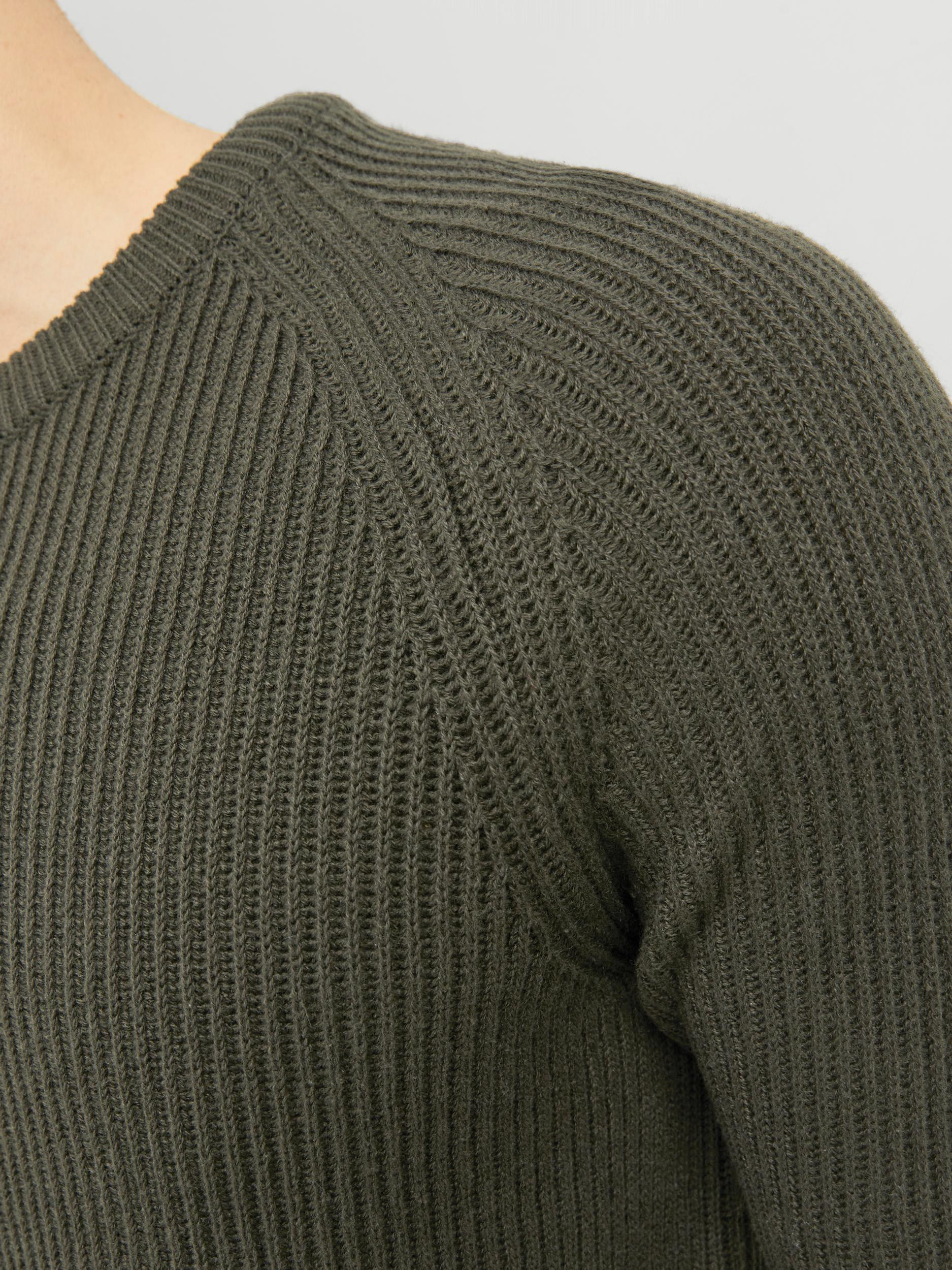 Jack & Jones Ribbed Knitted Sweater, Dark Green, large image number 5