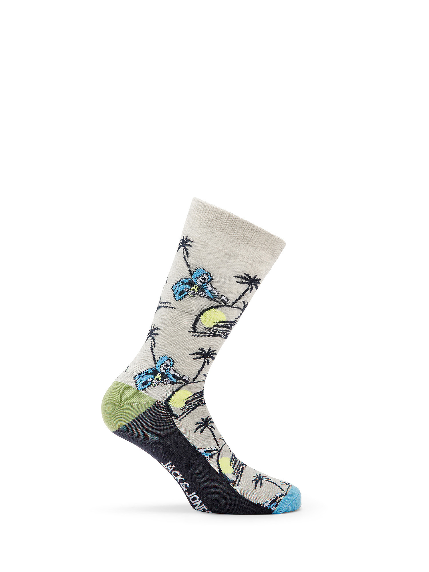Casual socks with high cuff, Light Grey, large image number 1
