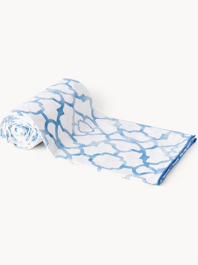 Telo arredo in cotone percalle fantasia geometrica