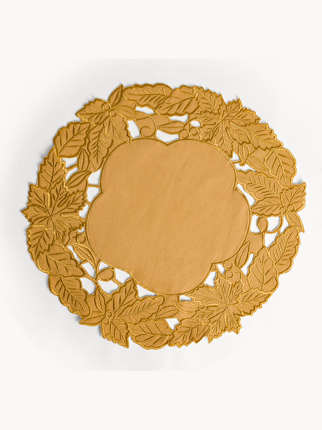 Pure cotton laser-cut pumpkin placemat