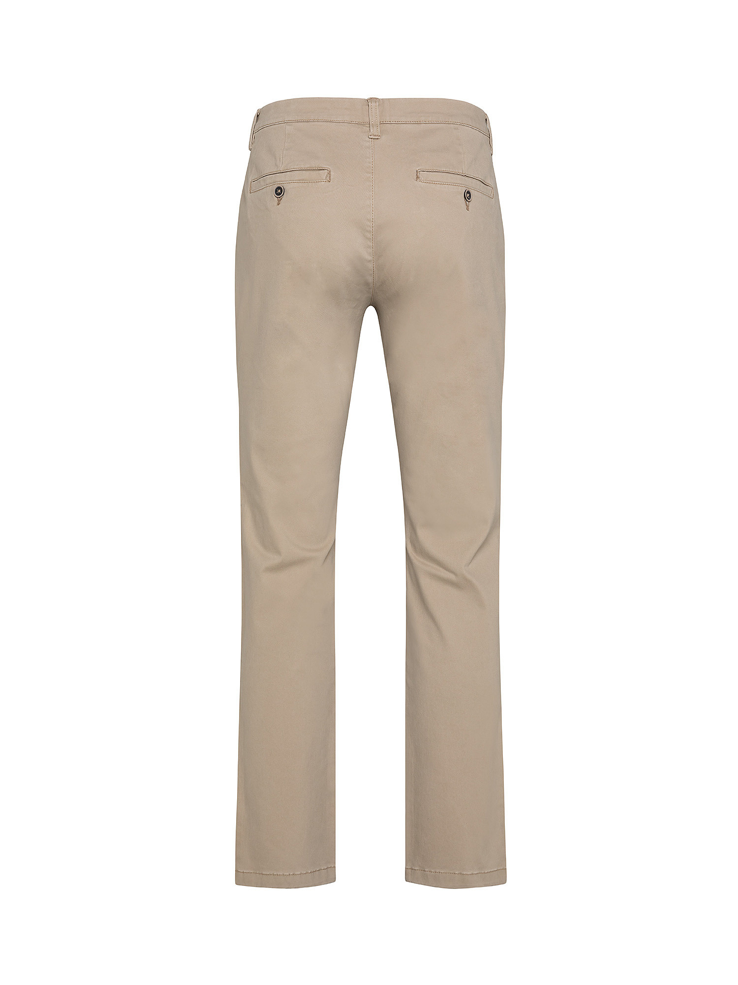 Slim comfort fit trousers in stretch cotton, Beige, large image number 1