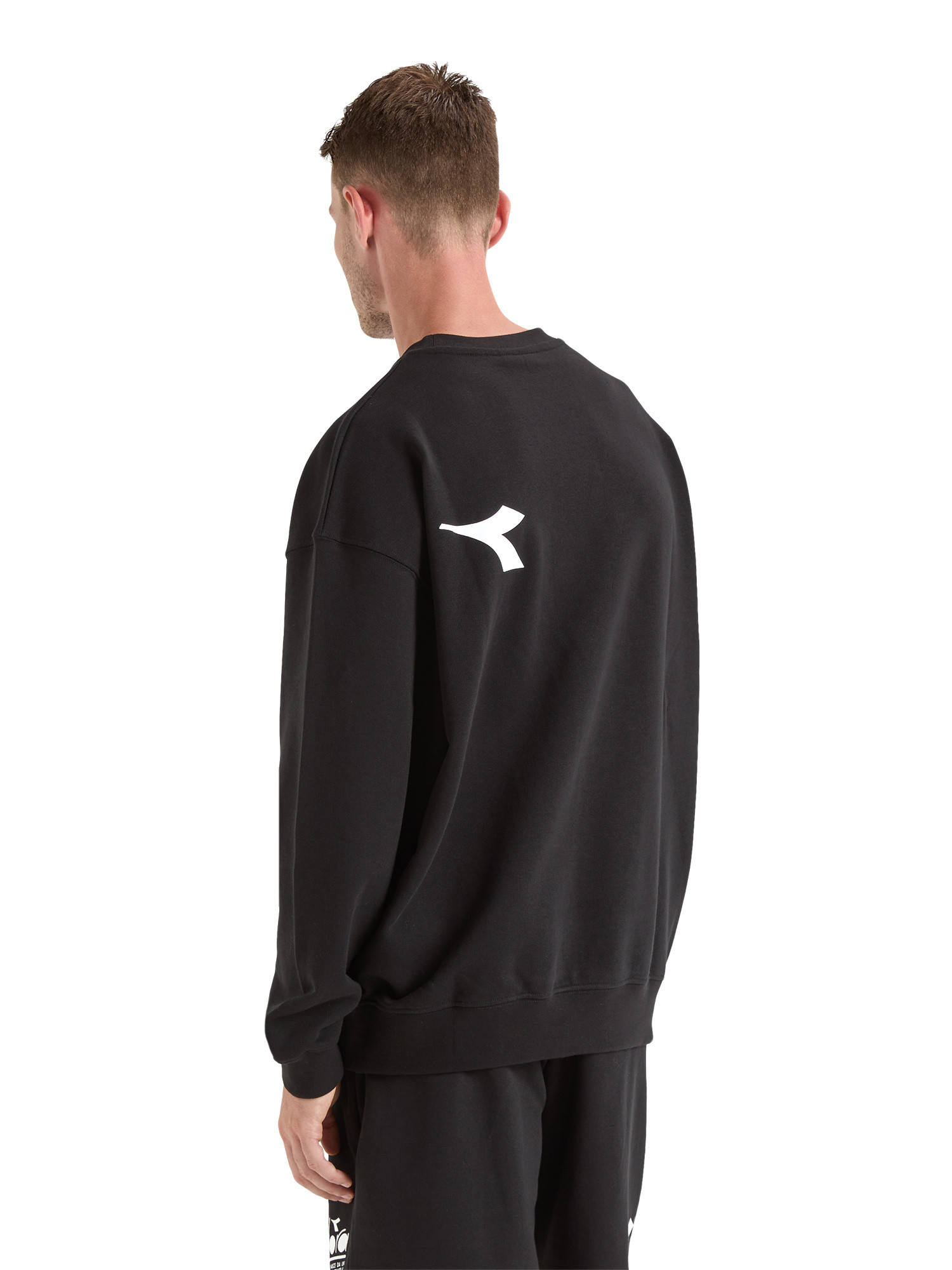 Diadora - Cotton poster crewneck sweatshirt, Black, large image number 3