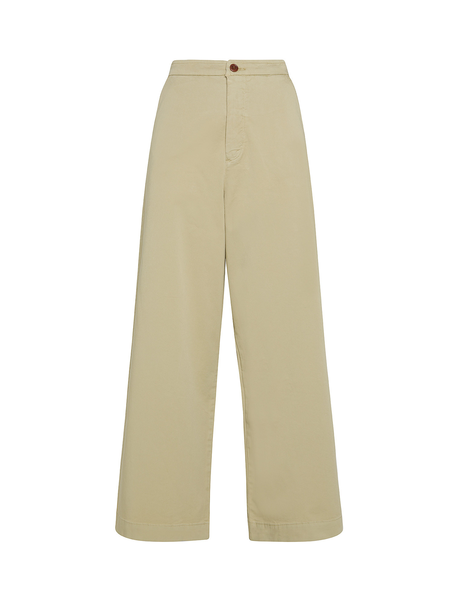 Attic and Barn - Ferdinando trousers in stretch cotton, Beige, large image number 0