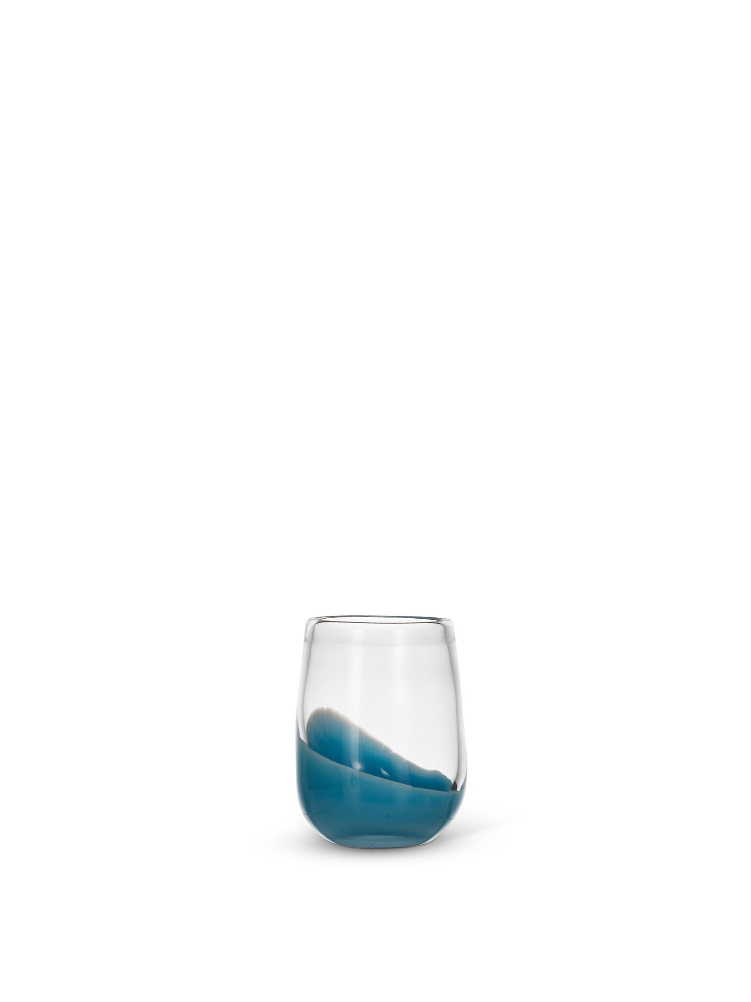 Bicchiere in vetro con onda, Trasparente, large image number 0