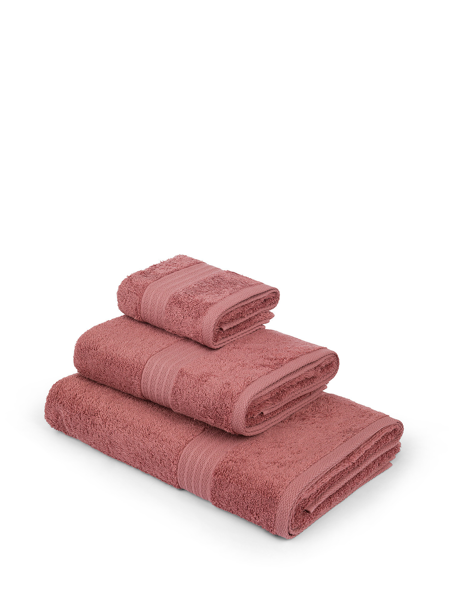 Zefiro solid color 100% cotton towel, Pink, large image number 0