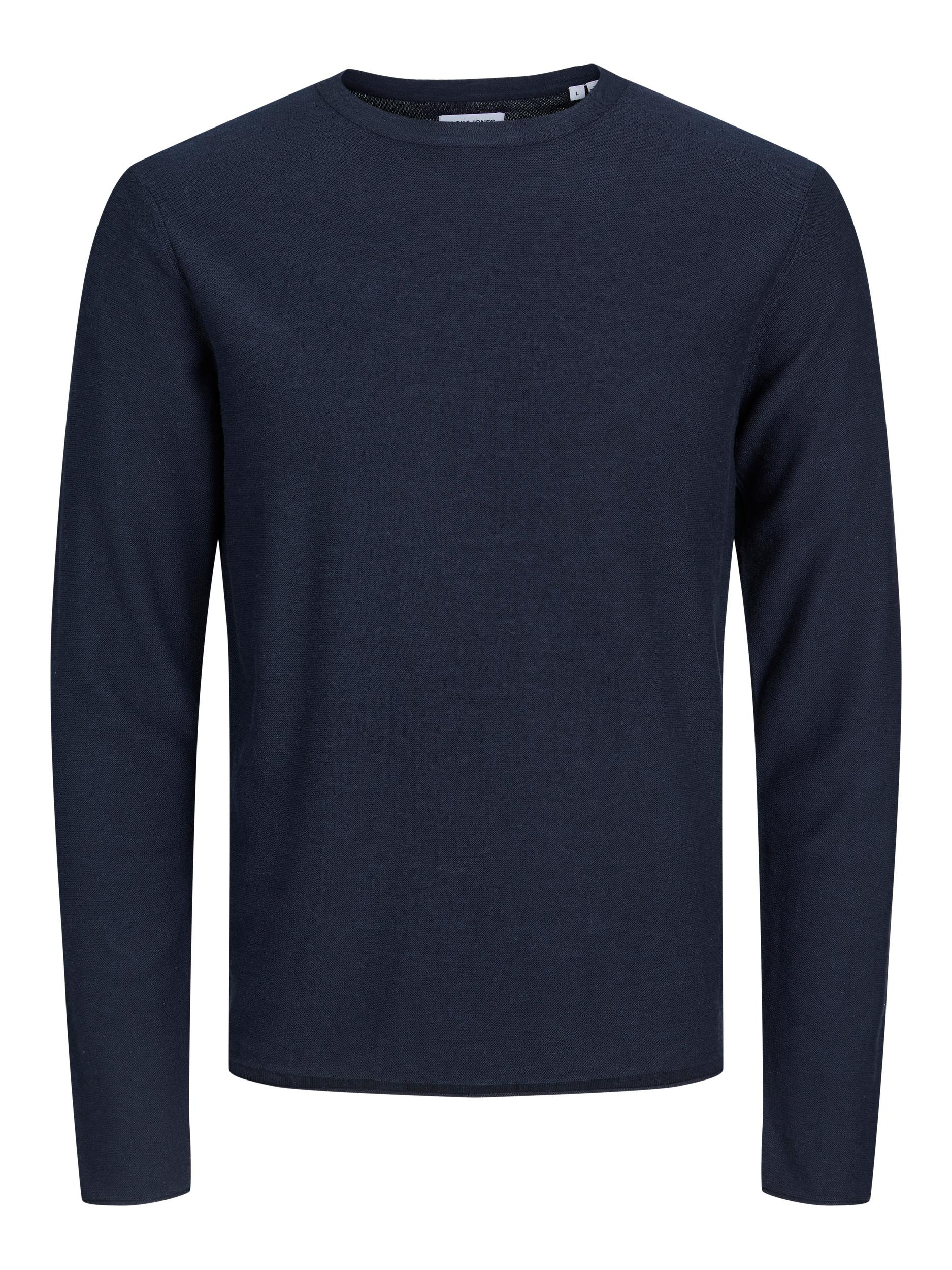 Jack & Jones - Linen blend pullover, Dark Blue, large image number 0