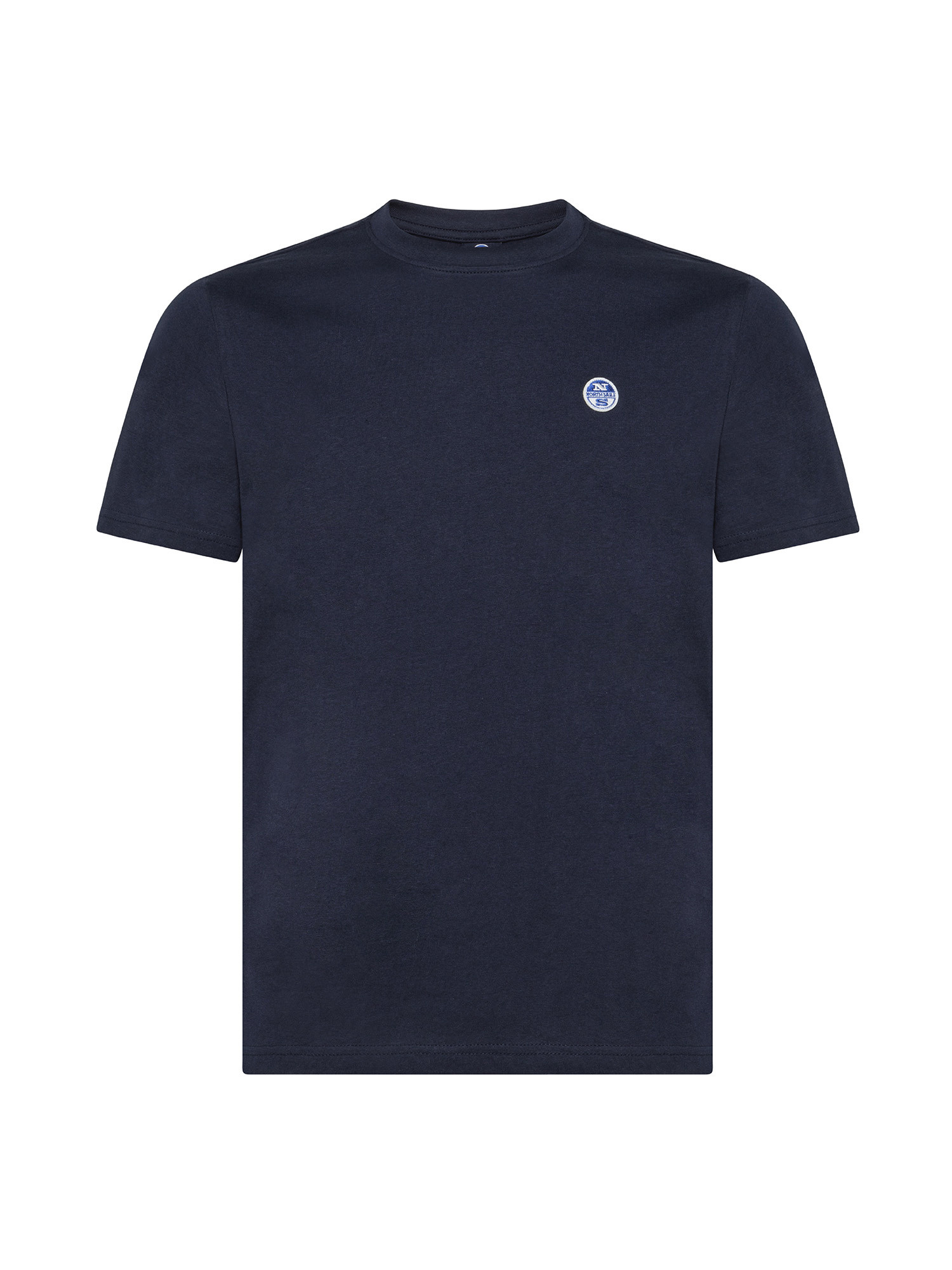 T-shirt a maniche corte con logo, Blu, large image number 0