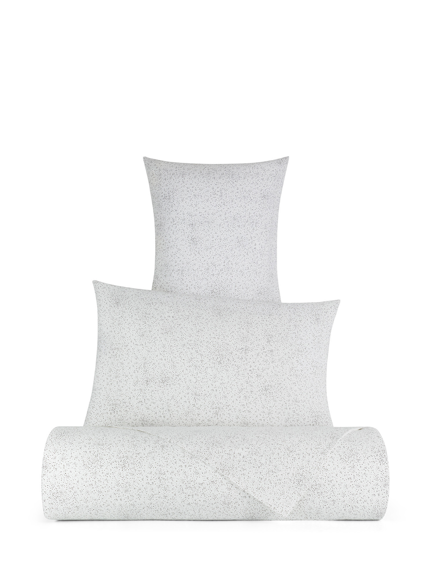 Dot pattern cotton duvet cover set, White, large image number 0