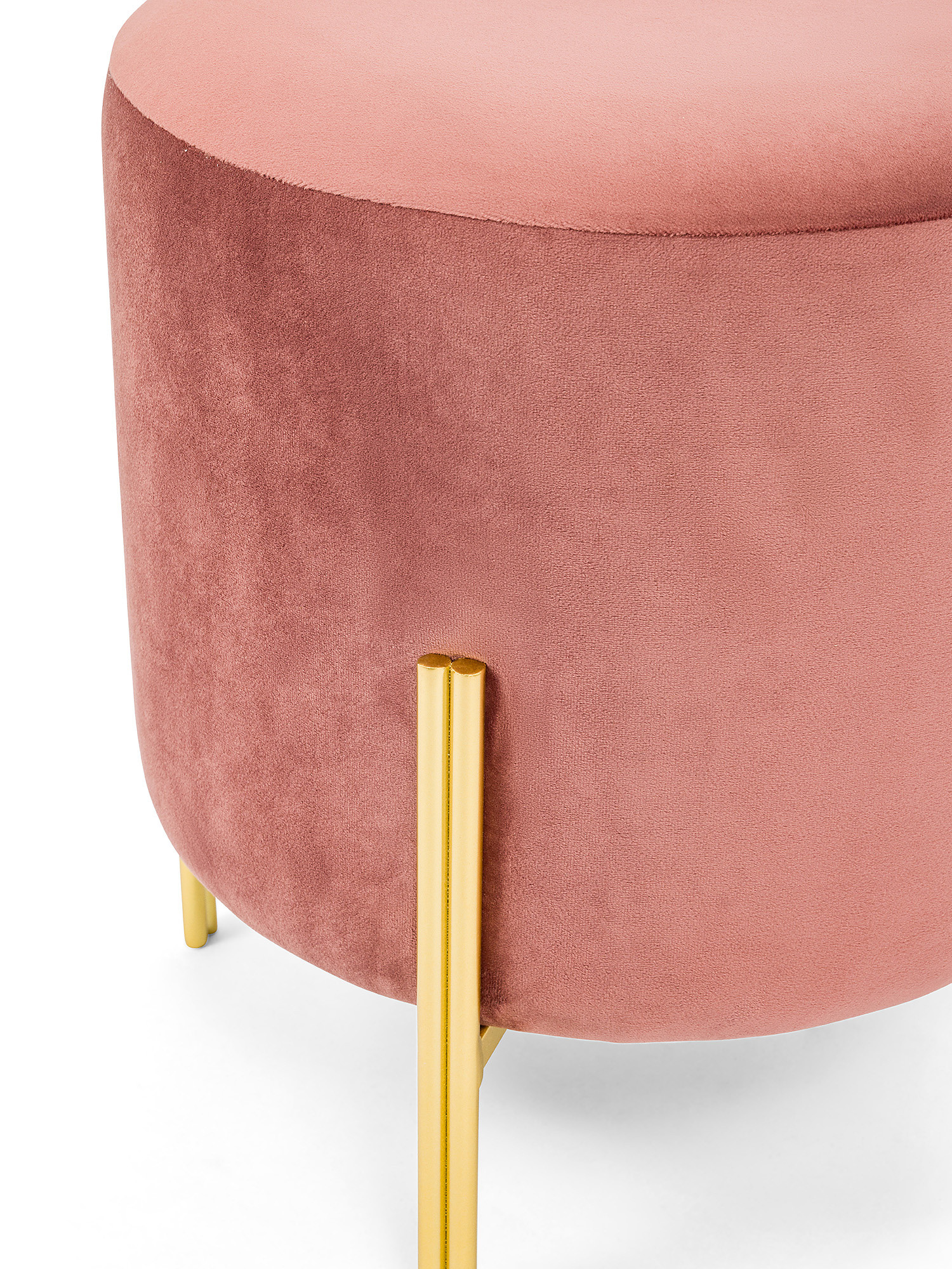 Pouf Pink in velluto, Rosa chiaro, large image number 1