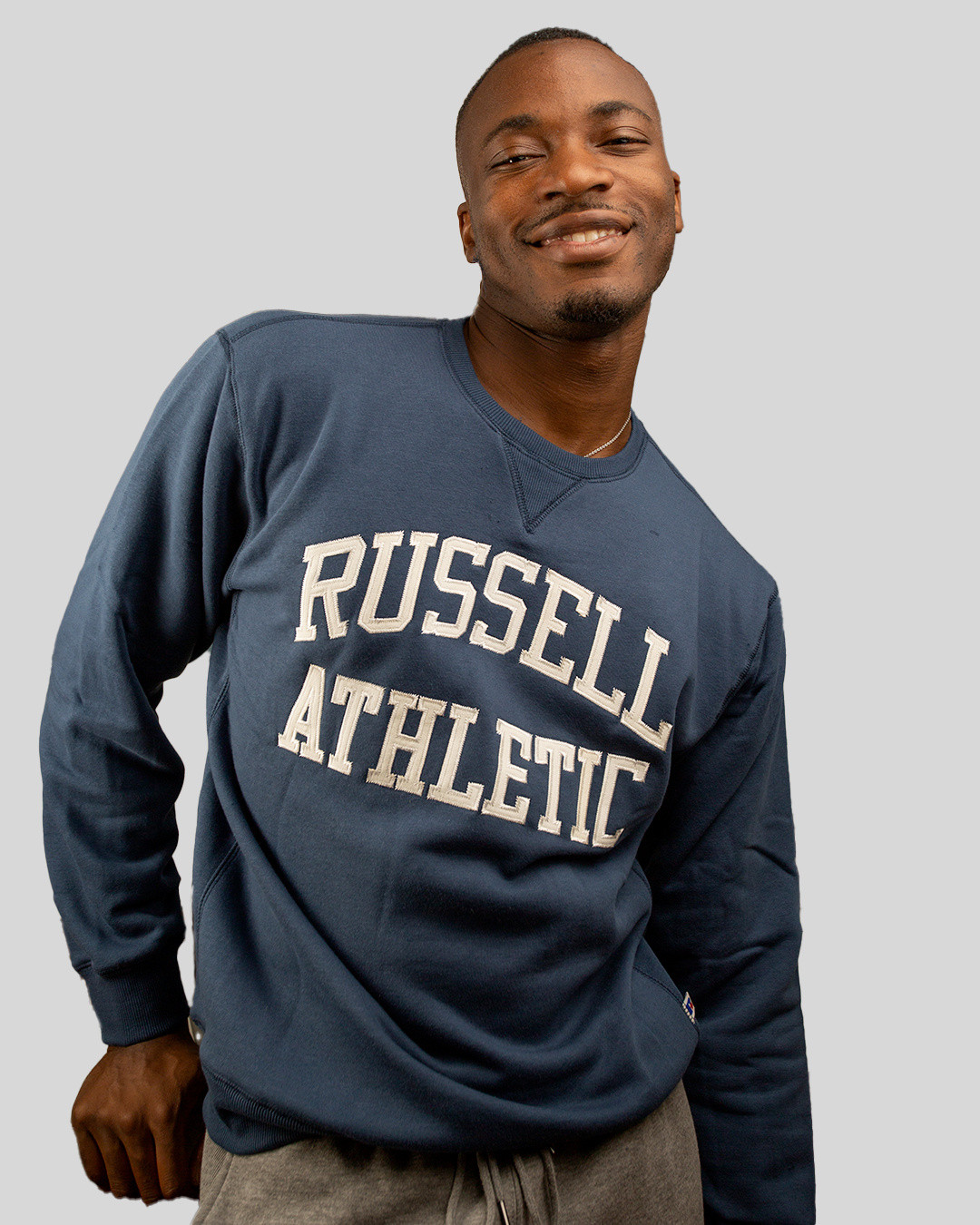 Russell Athletic - Felpa con ricamo, Blu, large image number 2