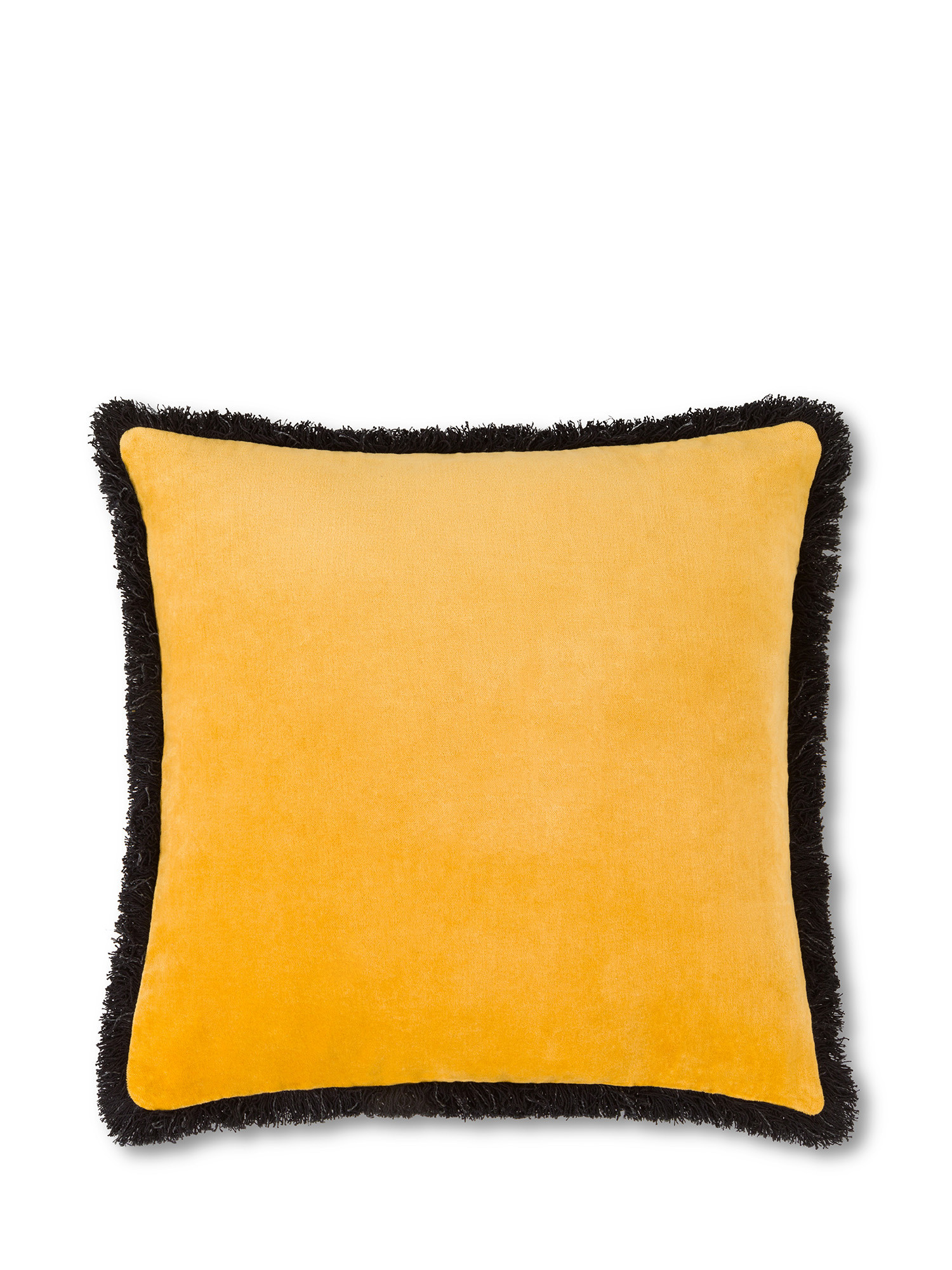 Cuscino Arredo Rose in Velluto Con Spazzola 45x45 Giallo