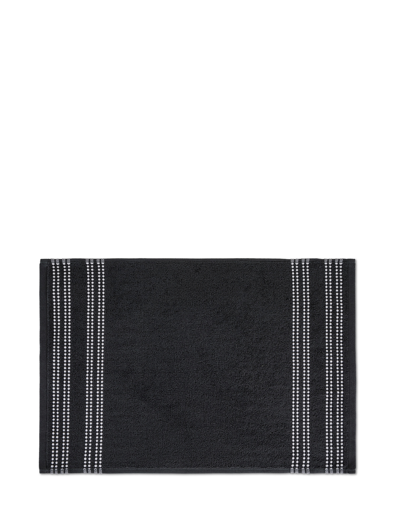 Asciugamano di puro cotone con bordo ricamato, Grigio, large image number 1