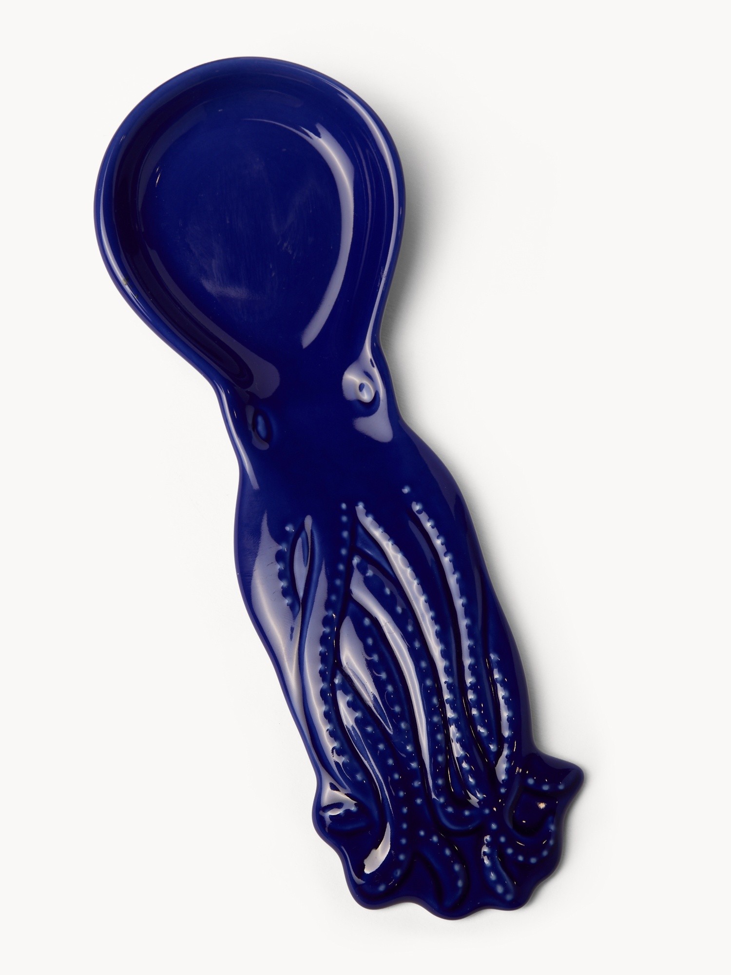 Ceramic octopus ladle holder, Blue, large image number 1