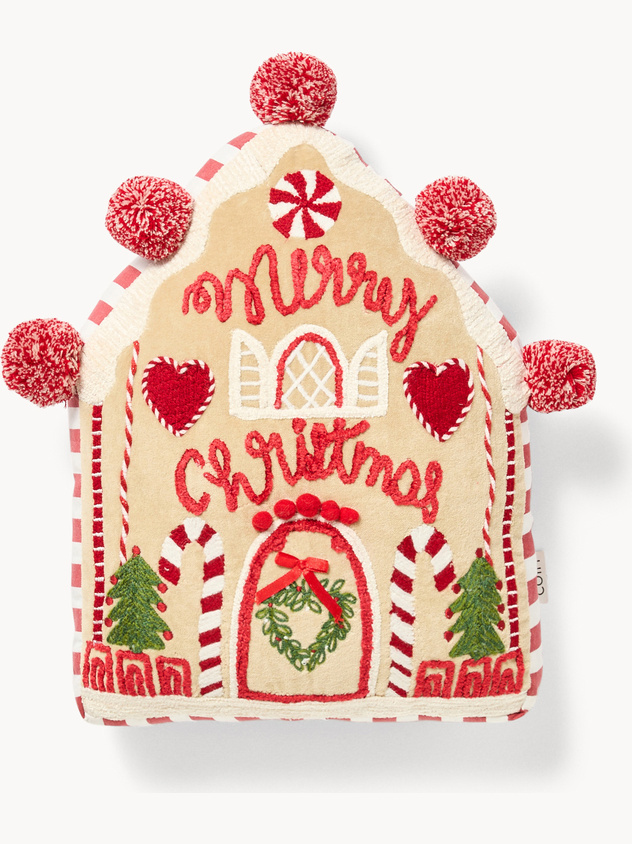 Gingerbread house cushion