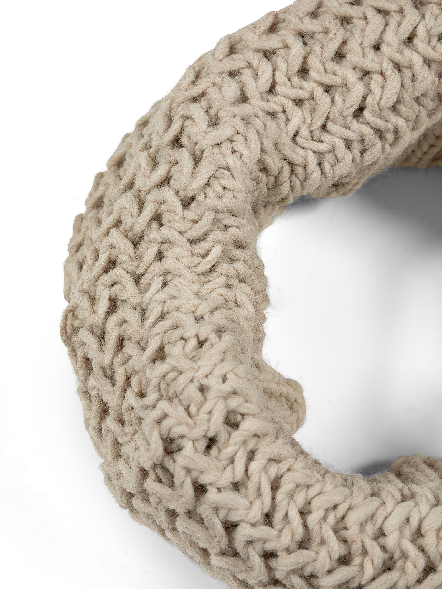 Neck warmer with chain motif, Beige, large image number 1