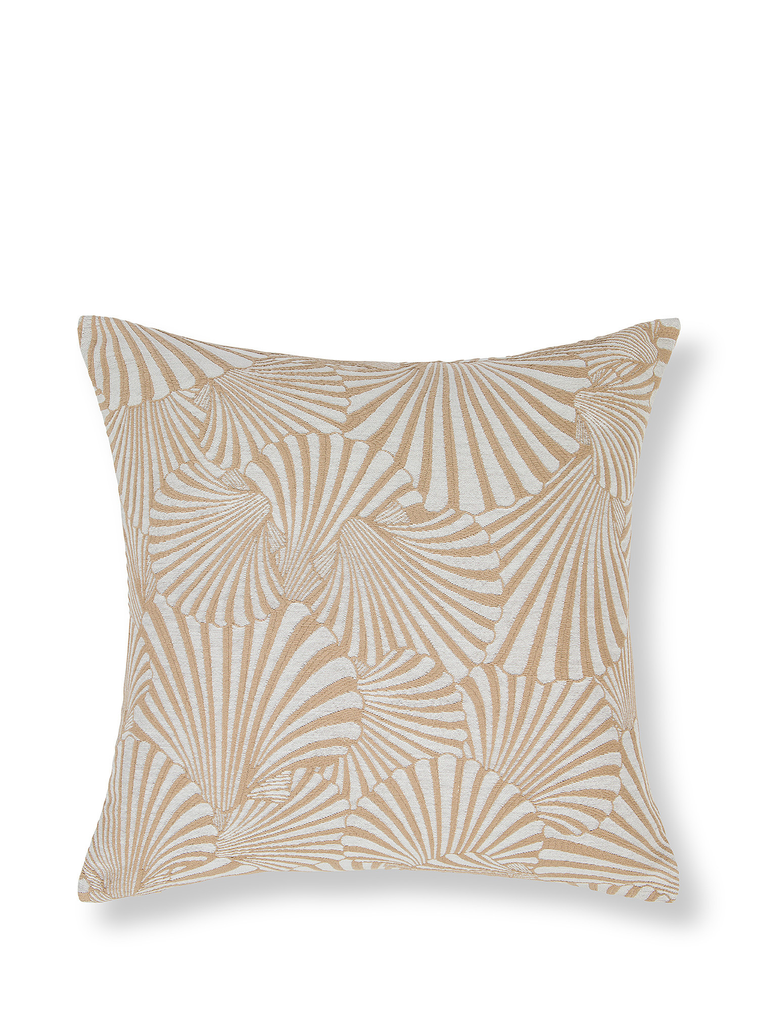 50x50 cm jacquard cotton cushion, White / Beige, large image number 0