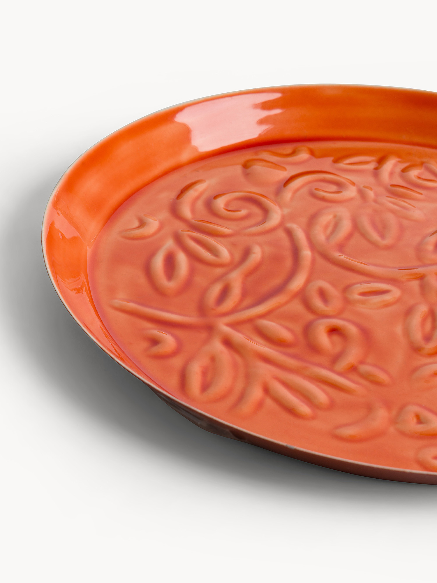 Decorative tray, Orange, large image number 1