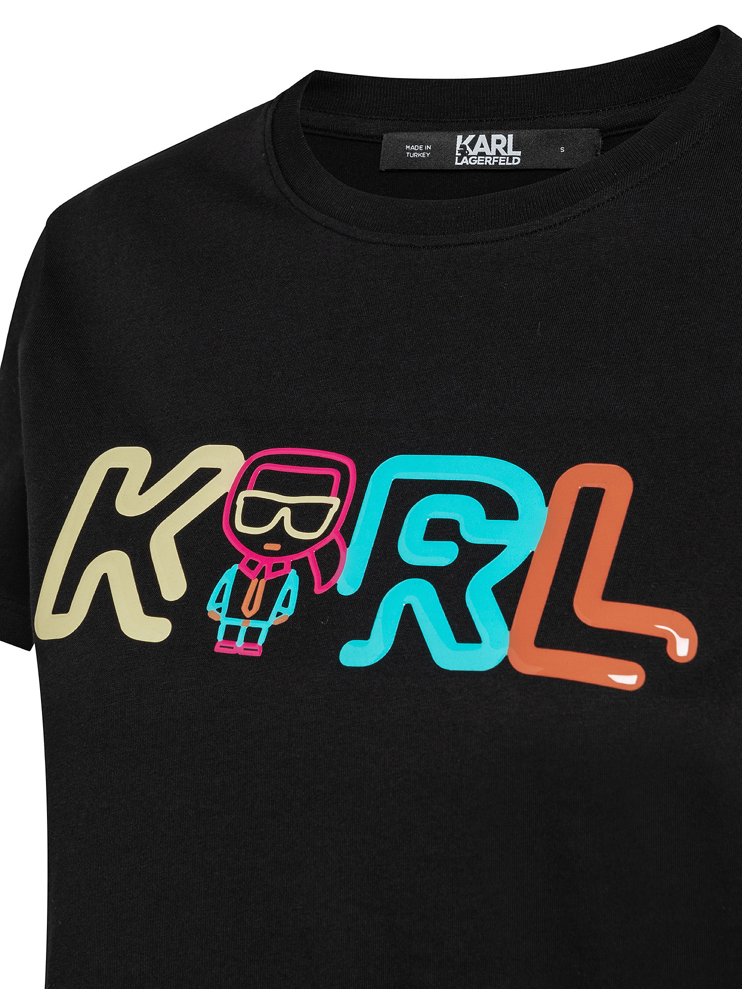 Jelly Mini Karl Logo T-Shirt, Black, large image number 2