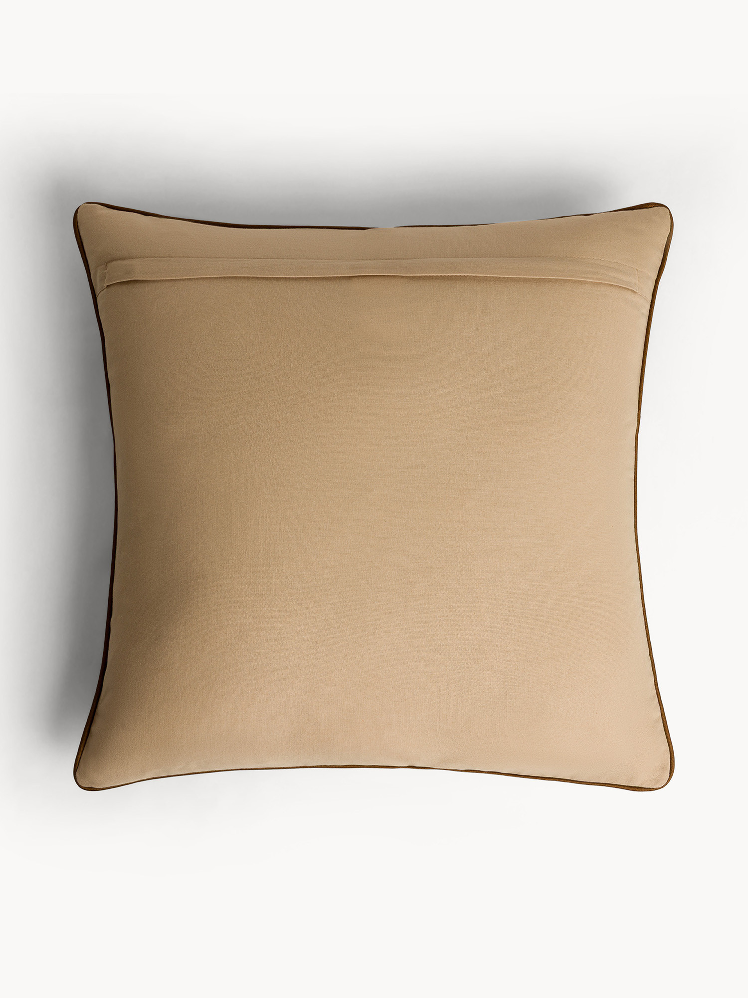 45x45 cm cotton cushion with pumpkin motif embroidery and beads, Green, large image number 1