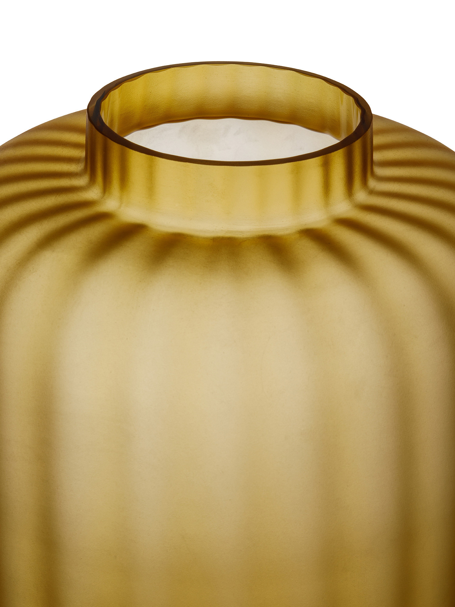 Colored paste glass vase, Yellow, large image number 1