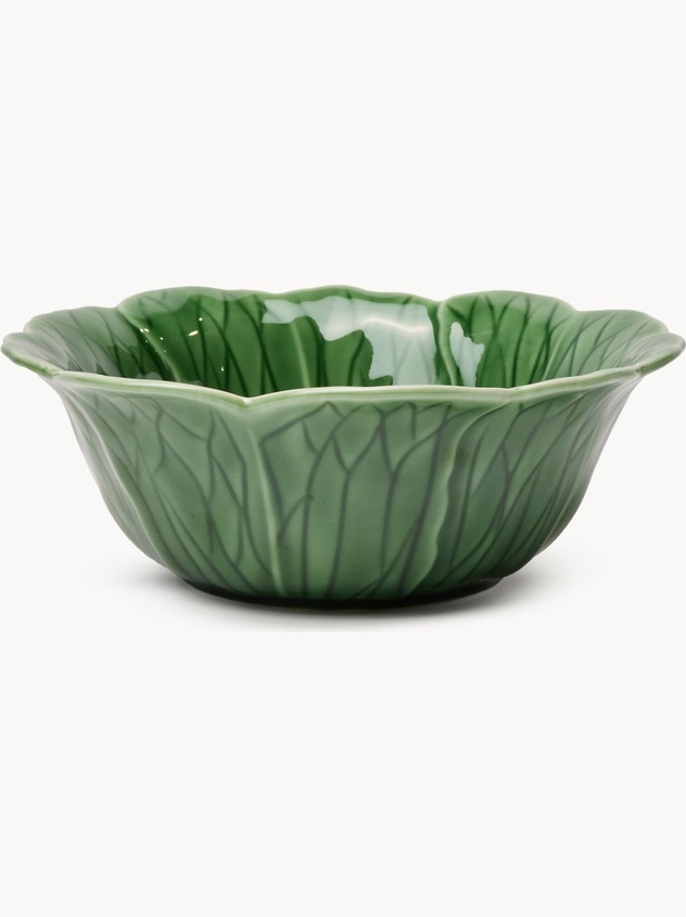 Cabbage-leaf-shaped porcelain bowl