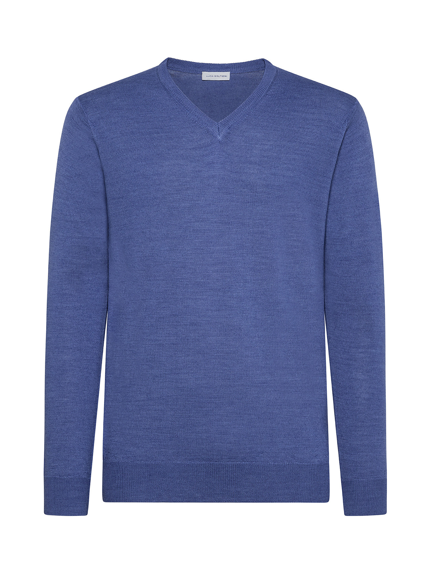 Merino Blend V-neck sweater - Machine washable, Aviation Blue, large image number 0