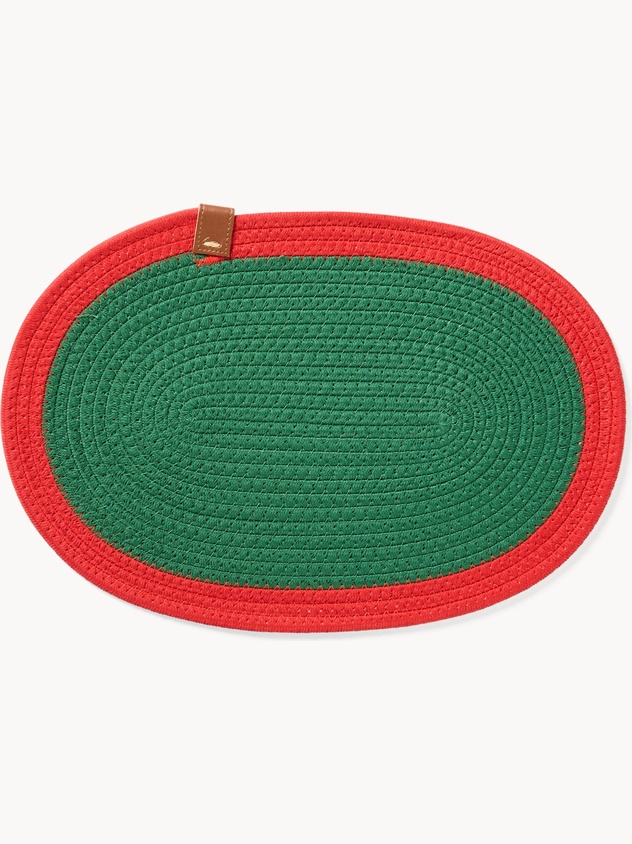 Oval two-tone placemat